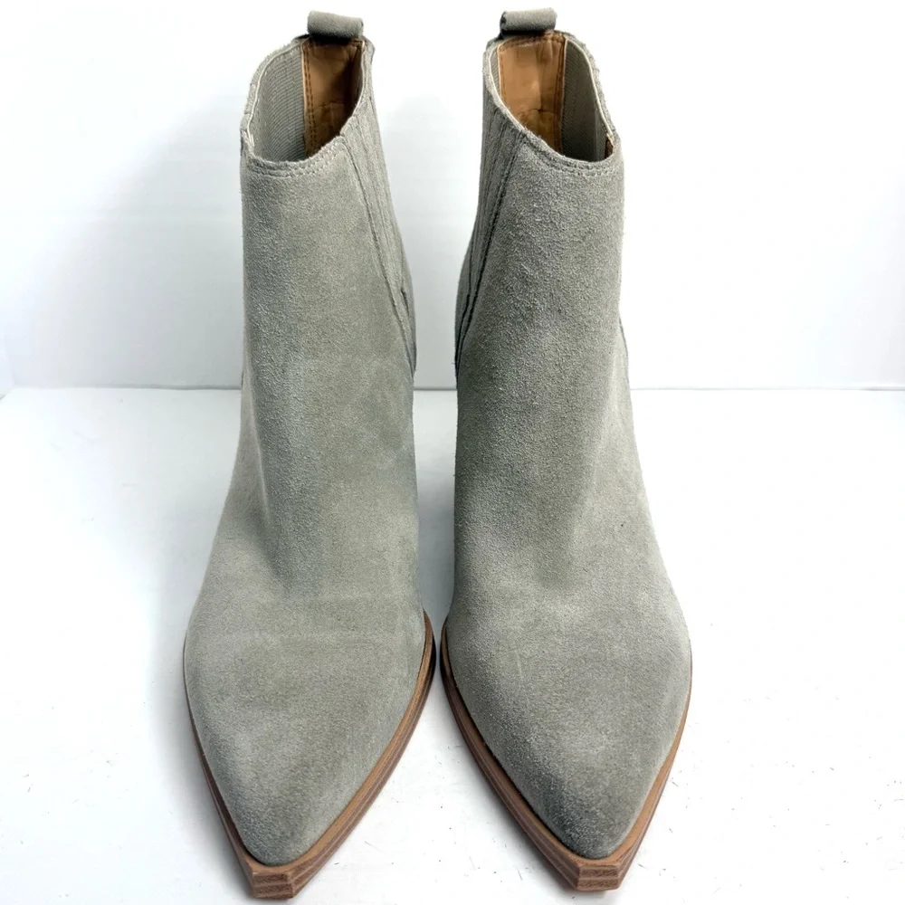 NWOT Marc Fisher Alva Suede Ankle Bootie‎ Gray Women’s Size 9.5
